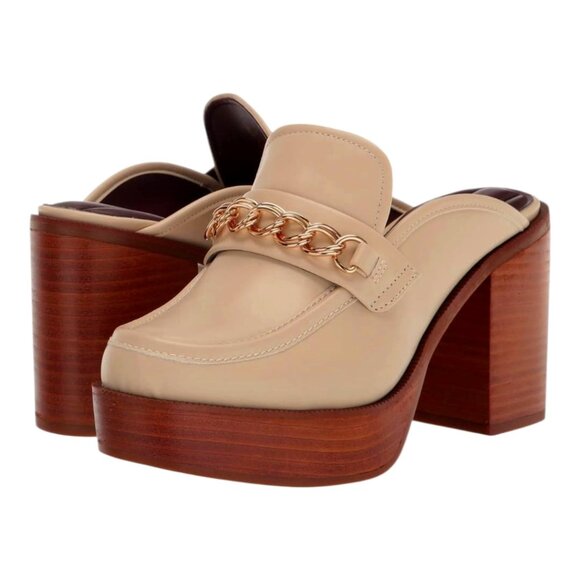 New Franco Sarto Women's Katra Clog - Color: Chifon Beige - Size: 10M (26 cm) - Picture 1 of 15